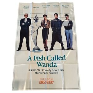 Vintage A Fish Called Wanda 1988 Cinemax Promotional Movie Poster‎ Original 80s